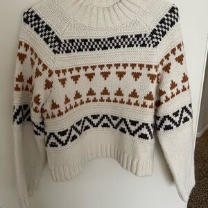 Universal Thread Fair-isle Thick Crew Neck Sweater - Cream, Black, Brown